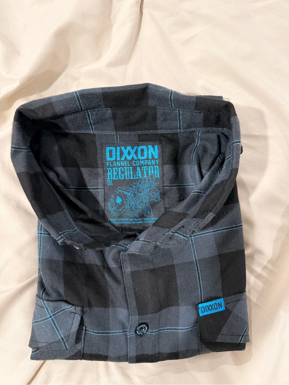 DIXXON Black & Teal Plaid Button-Up Flannel